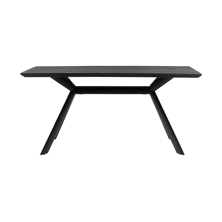 Armen Living Margot Dark Gray Rectangular Dining Table with Black Finish LCMNDICH